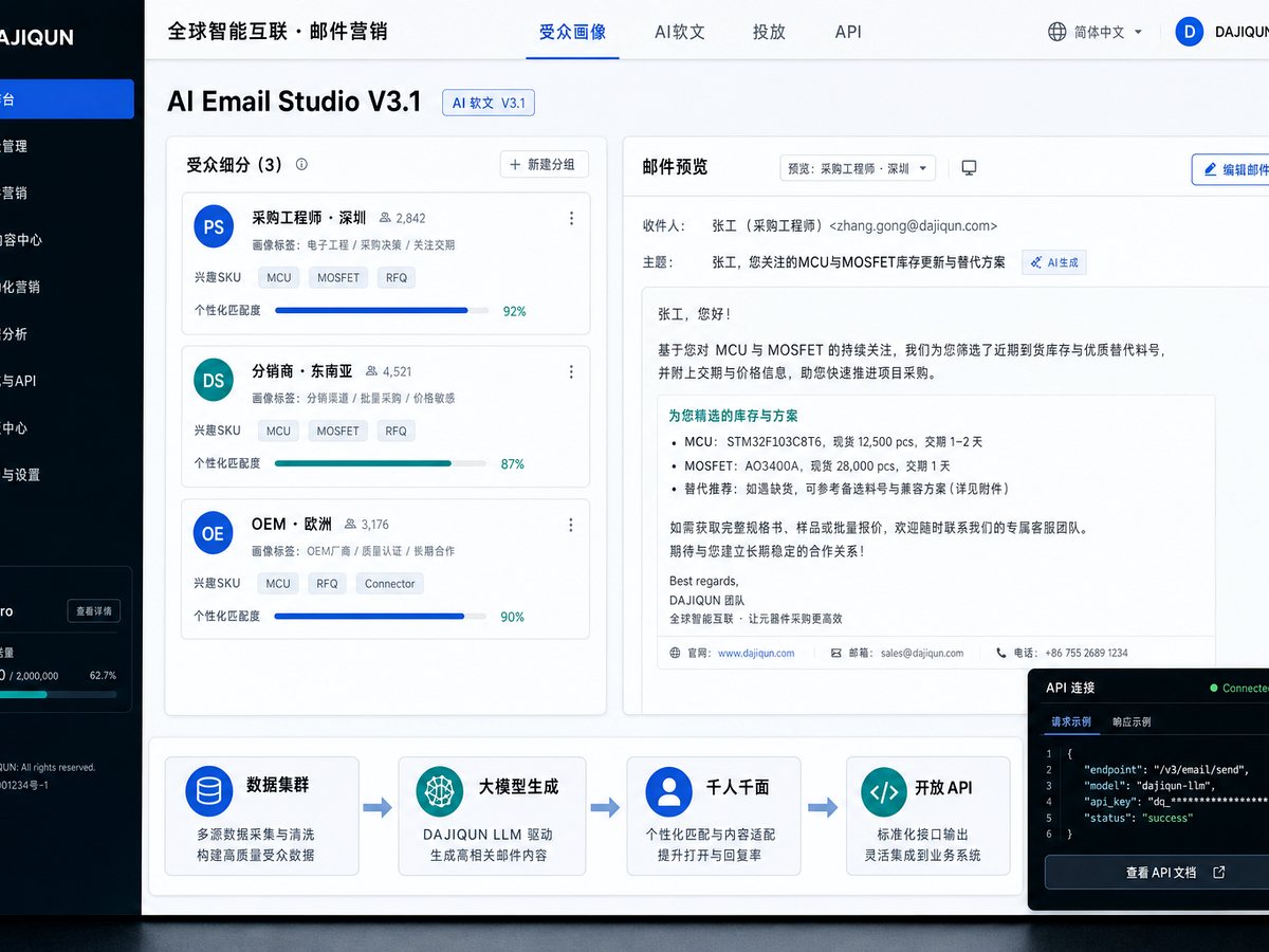 2026 全球智能互联 · AI 邮件营销与开放 API